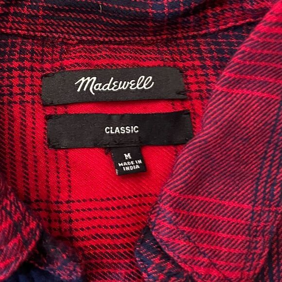 Madewell Ex-Boyfriend plaid Shirt. - Picture 2 of 7